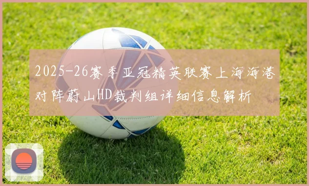 2025-26赛季亚冠精英联赛上海海港对阵蔚山HD裁判组详细信息解析